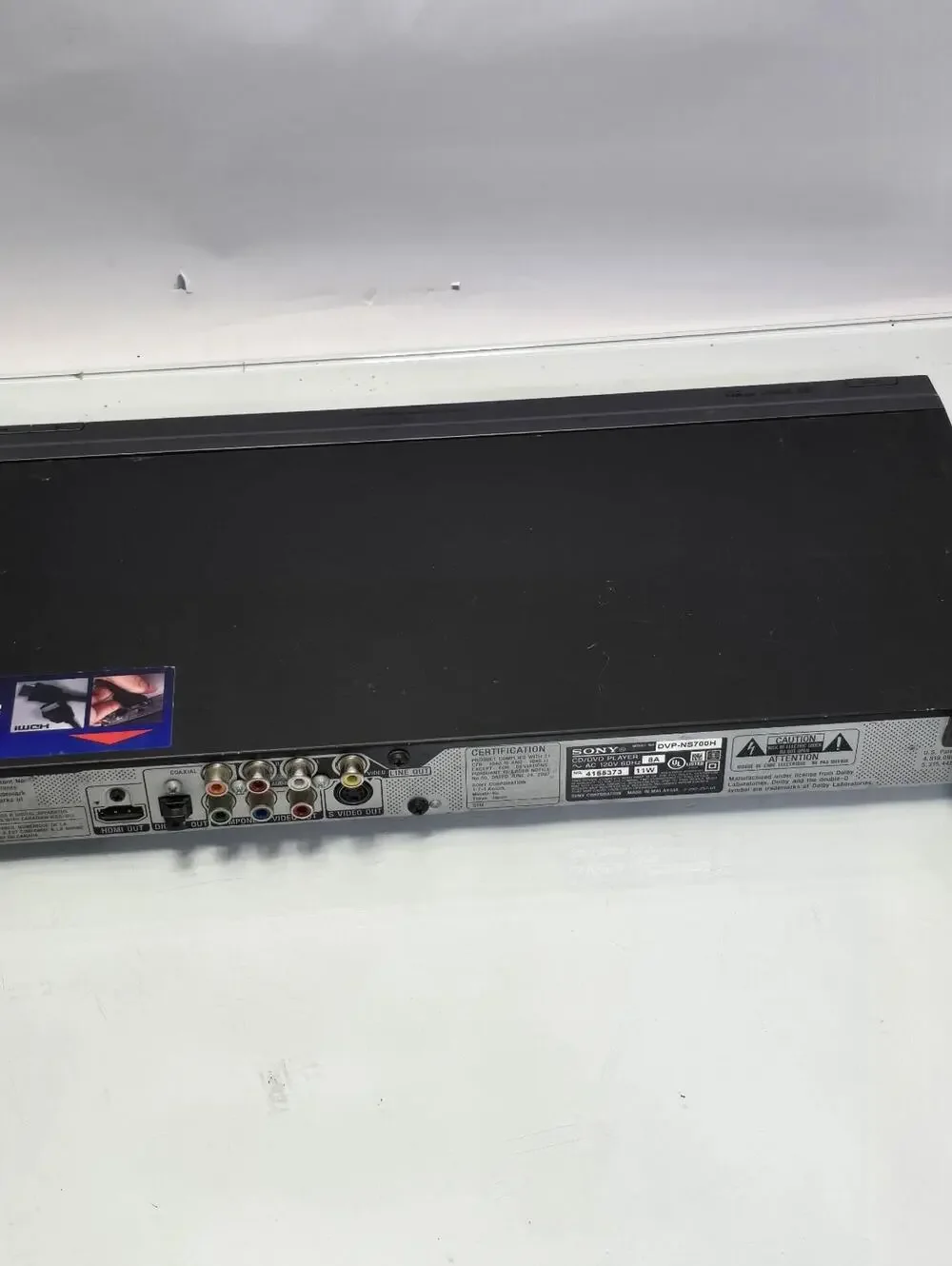 Sony DVP-NS700H HDMI DVD CD MP3 DVD-R Player 1080p Dolby DTS Tested